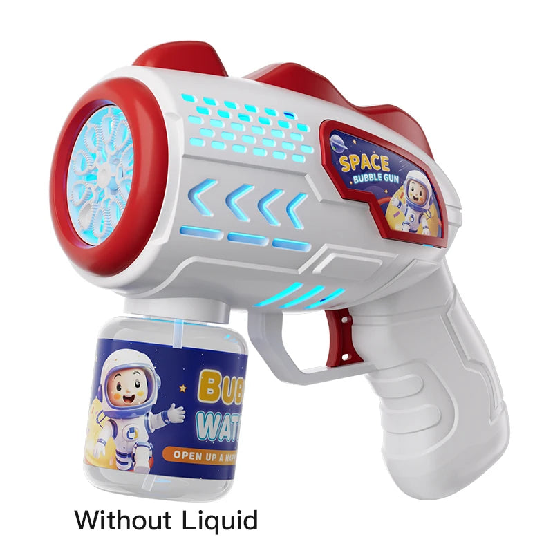 Astronaut Electric Bubble Gun Kids Toy Bubbles Machine Automatic Soap Blower with Light Summer Outdoor Party Games Children Gift