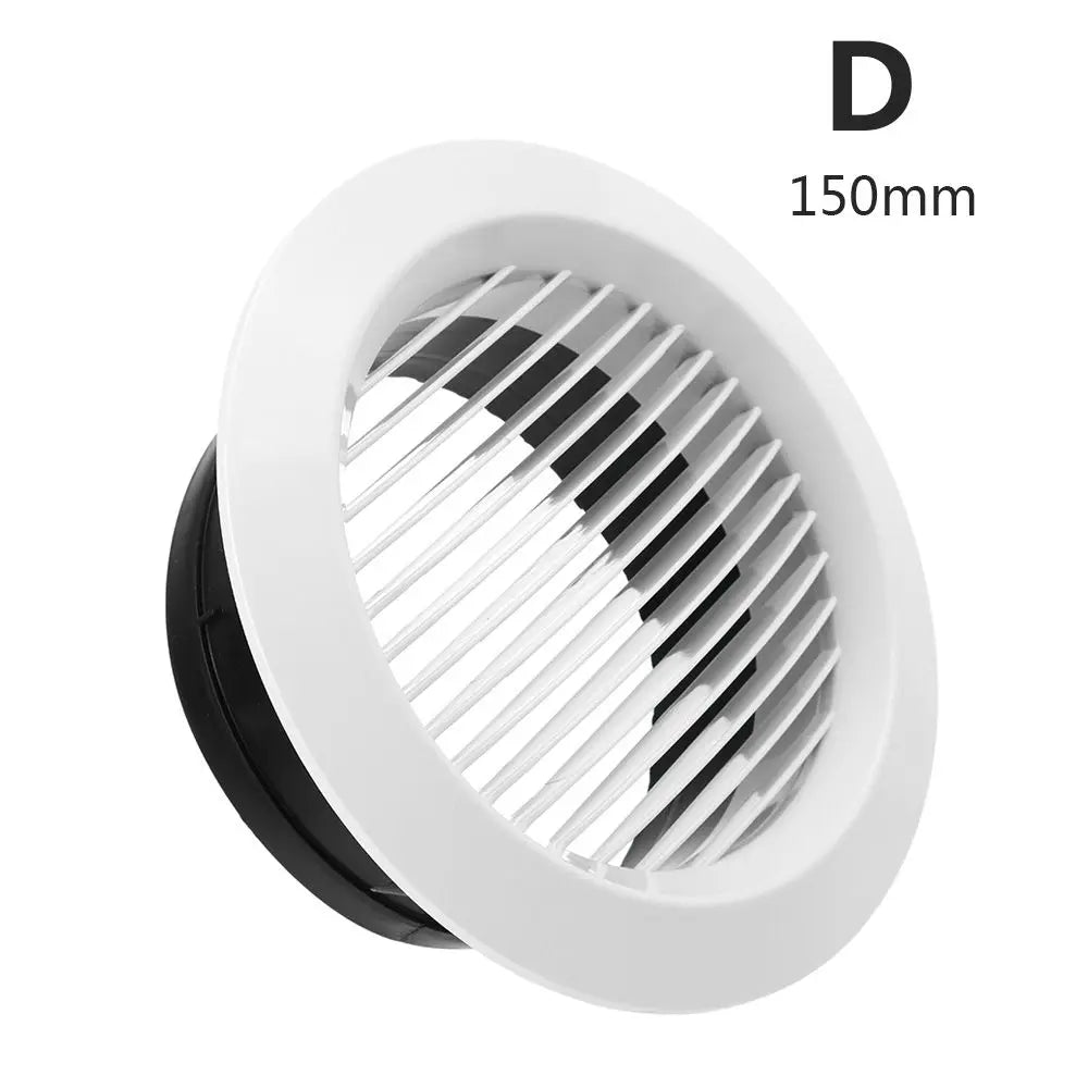 Adjustable Air Ventilation Cover Round Ducting Ceiling Wall Hole Abs Air Vent Grille Louver Kitchen Bath Air Outlet Fresh System