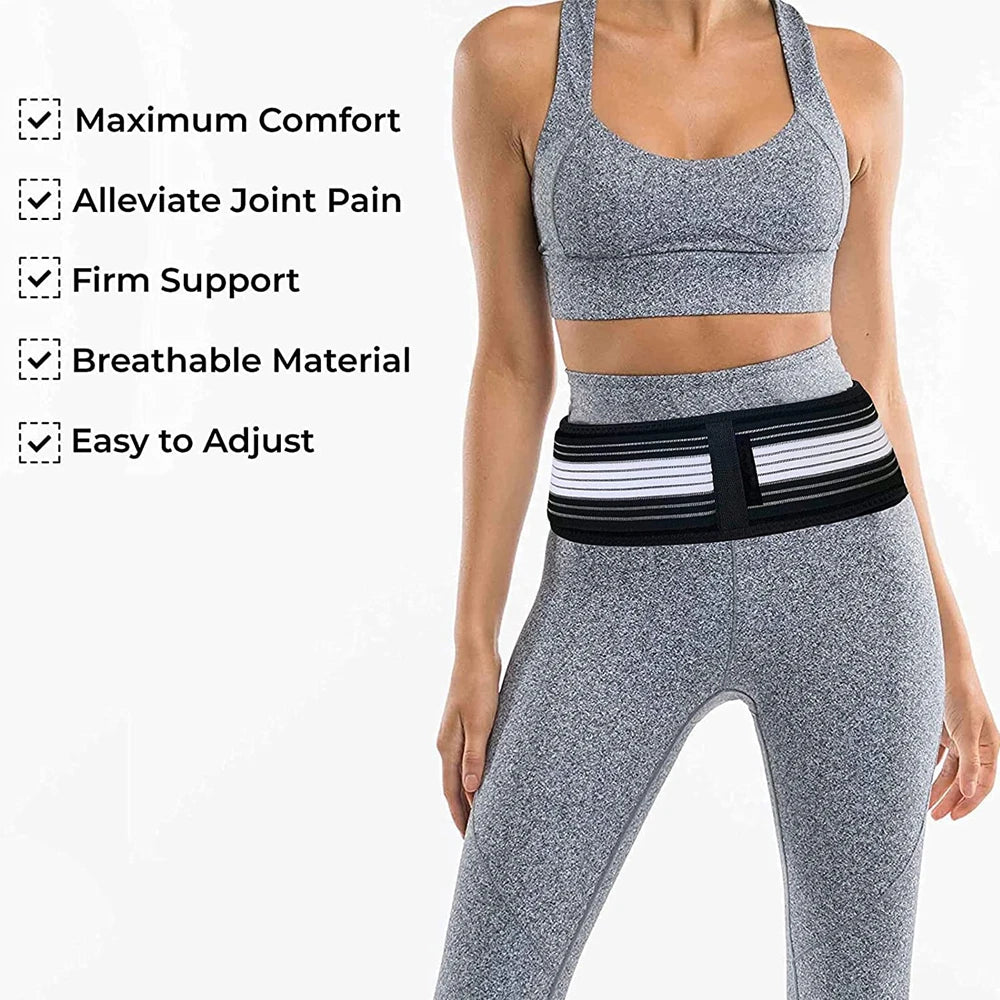 BraceTop 1 PCS Sacroiliac Hip Belt Adjustable Hip Support Belt Non-Slip Pelvic Support Belt Breathable Tailbone Protector Belt