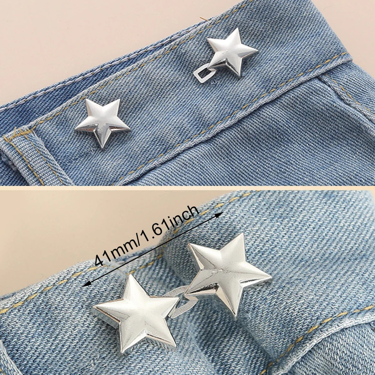 1Pcs Adjustable Clips for Pants Fastener Pants Pin Retractable Button Loose Button for Waist for Jeans Perfect Fit Reduce Waist