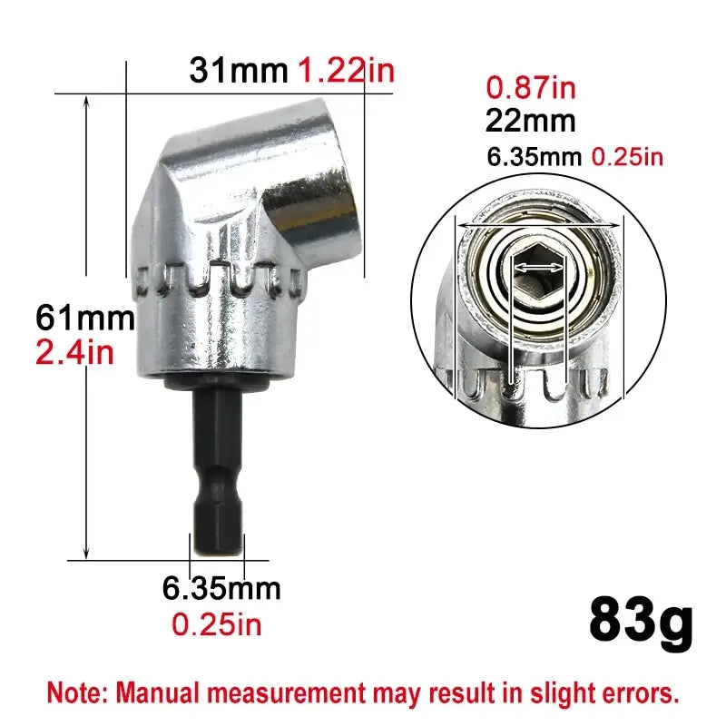 Bending Screwdriver Joint Black Hexagonal Handle Conversion Connect Rod 1/2 Square Head 3/8 Sleeve 1/4 Electric Tool Accessorie