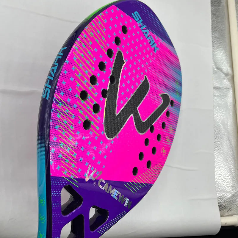 3K Camewin Beach Tennis Racket Full Carbon Fiber Rough Surface Outdoor Sports Racket For Men Women Adult Senior Player 2024 New