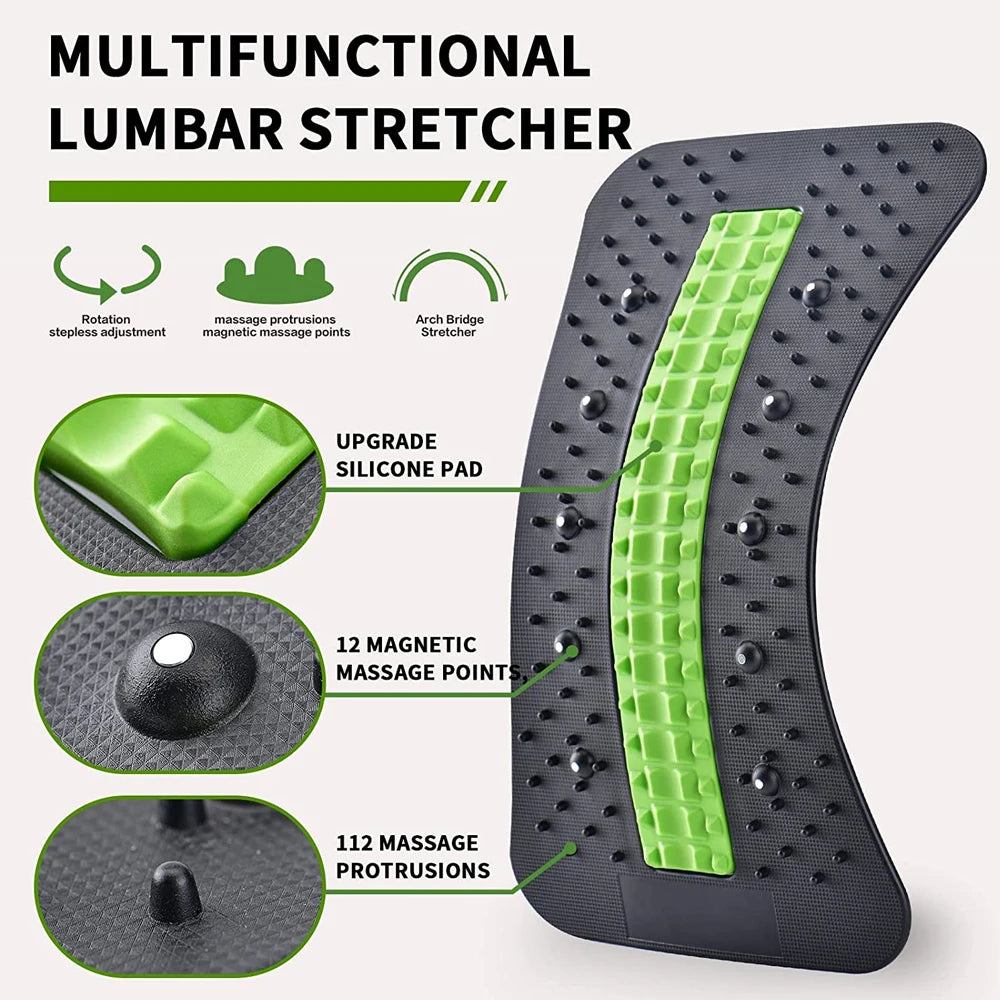 Back Stretcher,6th Generation Upgraded Back Massager,Back Cracker for Back Pain Lumbar Support,Magnetic Massage Pointback Brace