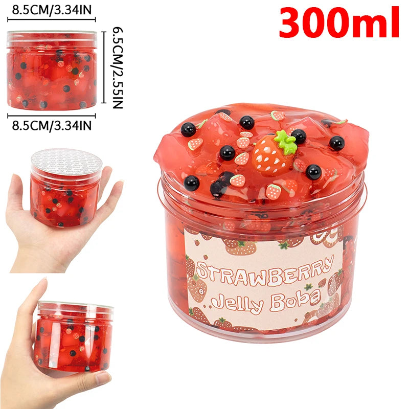 70/300ml Large Capacity Crunchy Slime Kit Premade Crystal Slime Set Super Soft And Non-Sticky Jelly Cube Slime Party Favor Gifts