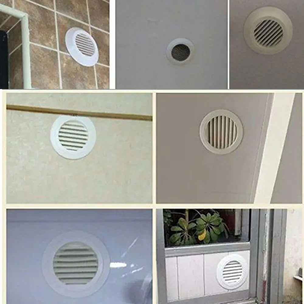 Adjustable Air Ventilation Cover Round Ducting Ceiling Wall Hole Abs Air Vent Grille Louver Kitchen Bath Air Outlet Fresh System