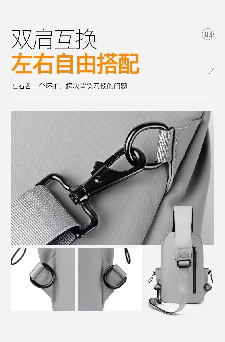 2023 New Multifunctional Chest Bag Men Chest Bag Outdoor Casual Fashion One Shoulder Crossbody Bag