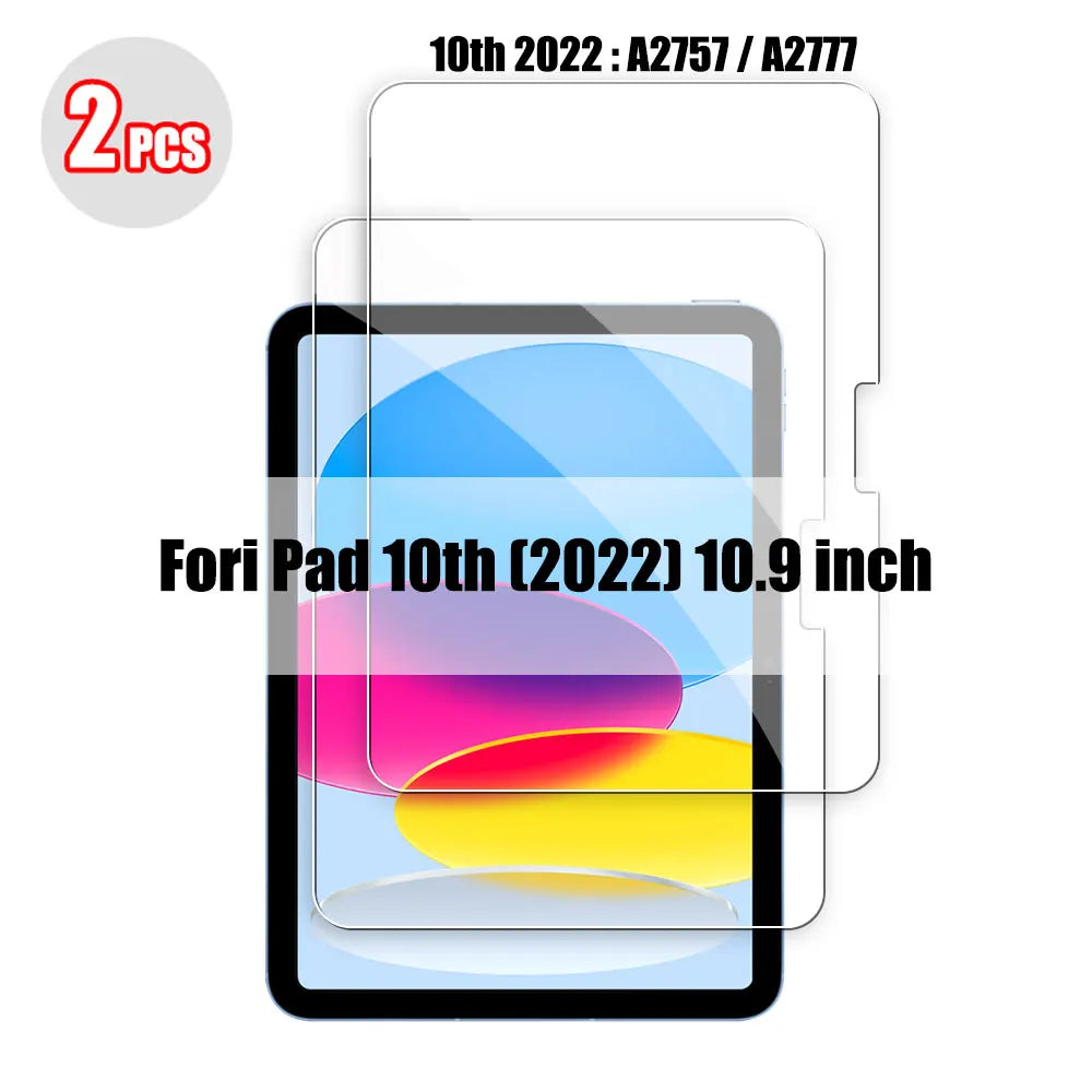 2 pcs Tempered Glass For Ipad Pro 11 12.9 9 10.2 10.5 Air 4 3 2 Tablet Screen Protector For Ipad Mini 6 5 4 3 13 2024 2021 Glass