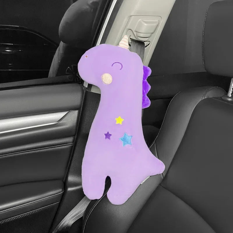 Car Safety Belt Cover Baby Seat Belt Protector Neck Cushion Sleeping Head Support Unicorn Cute Pillow Belt for Children Girl Boy