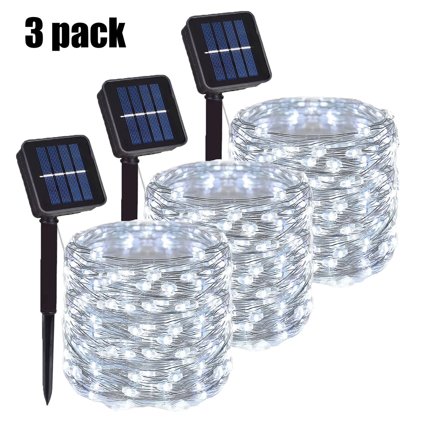 32m/22m/12m/7m Solar Led Light Outdoor Festoon Led Lamp Solar Garden Outdoor Fairy Garland String Christmas Decor 4/3/2/1pack