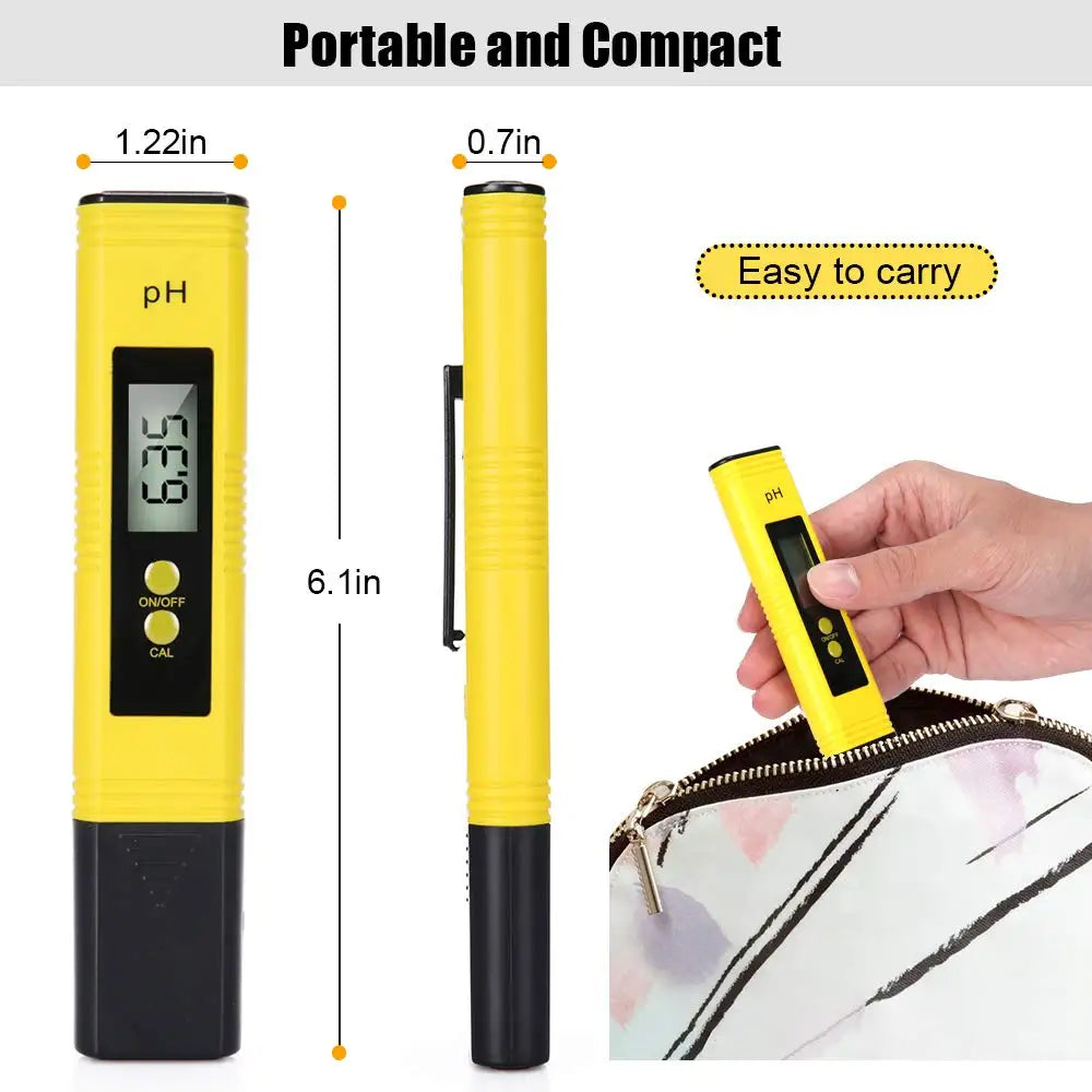 2pcs TDS PH Meter Digital Water Tester 0.01ph High Accuracy PH Meter 0-9990ppm Temperature TEMP PPM Tester