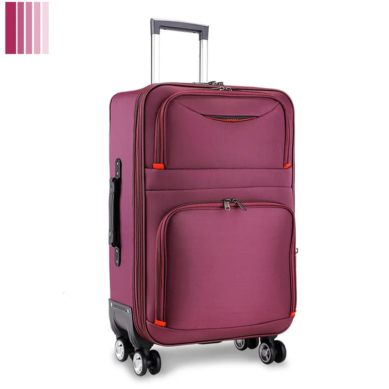 2024 New Large Capacity Durable Luggage Sets Oxford Suitcase Women Girl Carry-On Boarding Travel 20/22/24/26/28