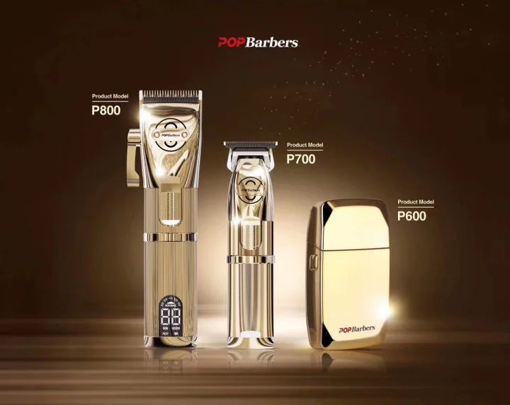 9000RPM Professional Pop Barbers P600 Oil Head Electric Hair Clippers Golden Oil Gradient Push Electric Shaver Hair Trimmer