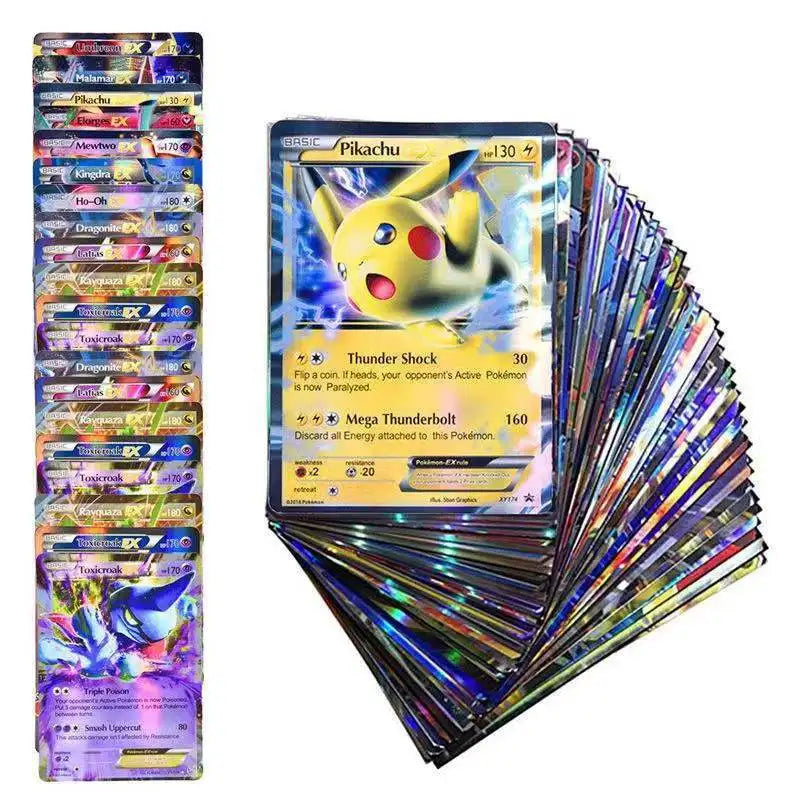 5-300Pcs carte pokémon françaises Spanish French English German Italian cards cartas pokemon Card 300 Gx 300 V Max VMAX 100