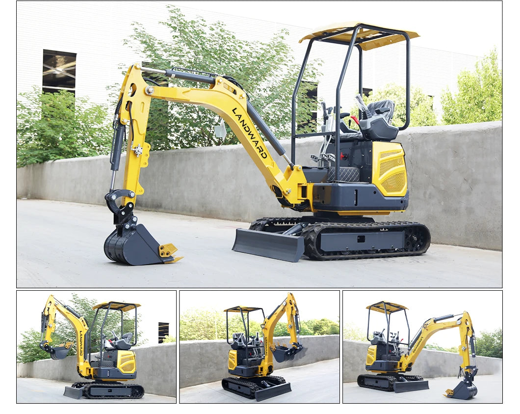 China 1.5 Ton 1.8 Ton Hydraulic Mini Excavator Machine 1000KG Small Digger EPA/EURO 5 Crawler Excavator Customizable For Sale