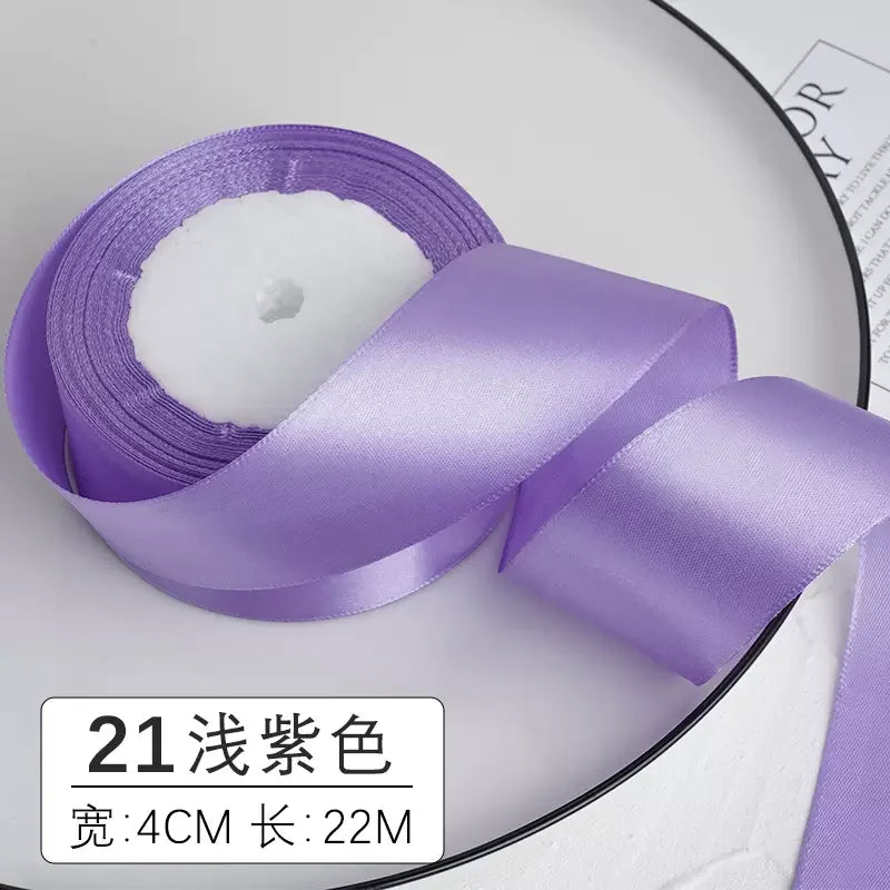 25yards/roll 4cm Satin Ribbon for Gift Wrapping Bows Making Floral Bouquets DIY Wreaths Sewing Projects Wedding Party Decor