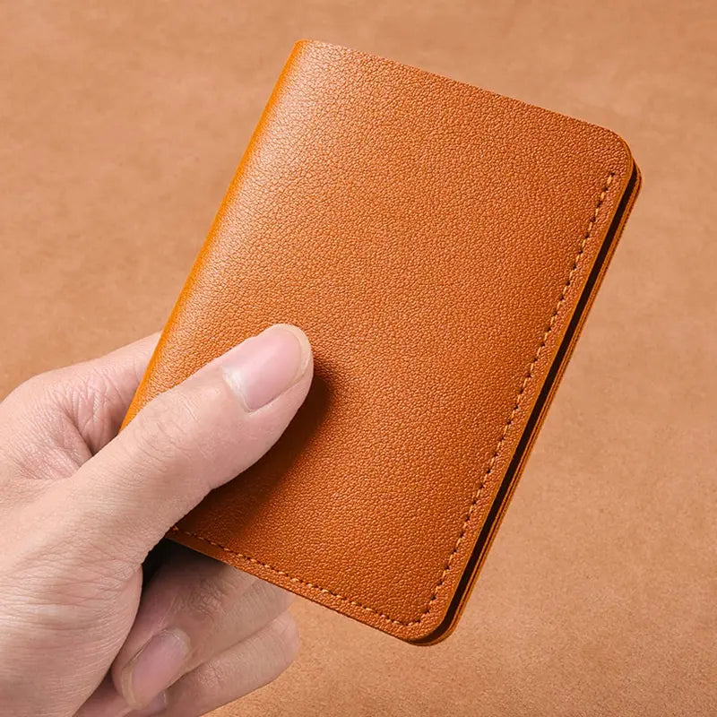 Classic Designer PU Leather Small Wallet for Men Short Simple Women's Purse Fashion Ultra Thin Credit Card Bag Coin Purse