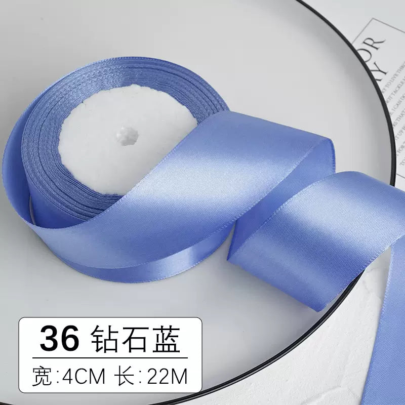 25yards/roll 4cm Satin Ribbon for Gift Wrapping Bows Making Floral Bouquets DIY Wreaths Sewing Projects Wedding Party Decor