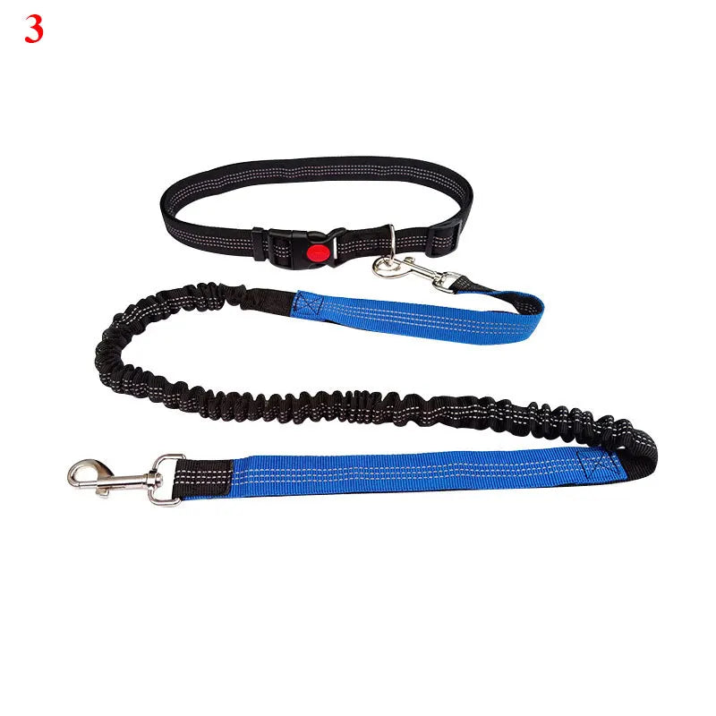 Adjustable Hand Free Dog Leash for Dog Pet Walking Running Jogging Dog leashes Waist Belt Chest Strap Traction Rope pet collars