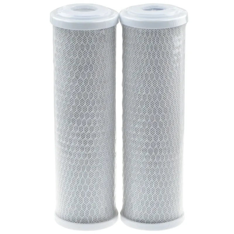 ATWFS 2pcs Universal Water Filter Activated Carbon Cartridge Filter, 10 Inch CTO Block Carbon Filter Water Purification System