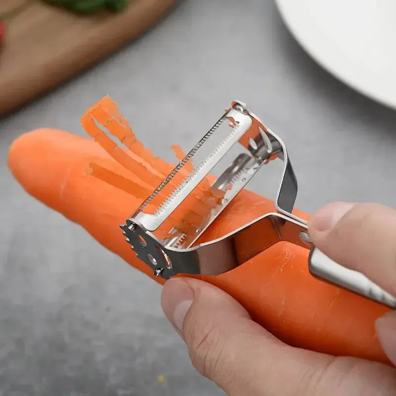 4in1 Peeler Multifunction Grater Julienne Peeler Vegetable Fruit Peeler Stainless Steel Shredder Kitchen Tool