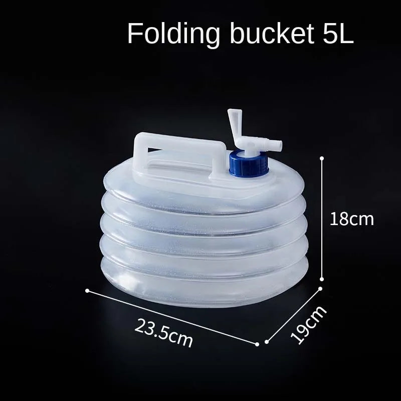 1 Outdoor Folding Bucket Car Kettle Car Shrink Portable Water Storage Tank Water Bag With Faucet Household Water Storage Bucket