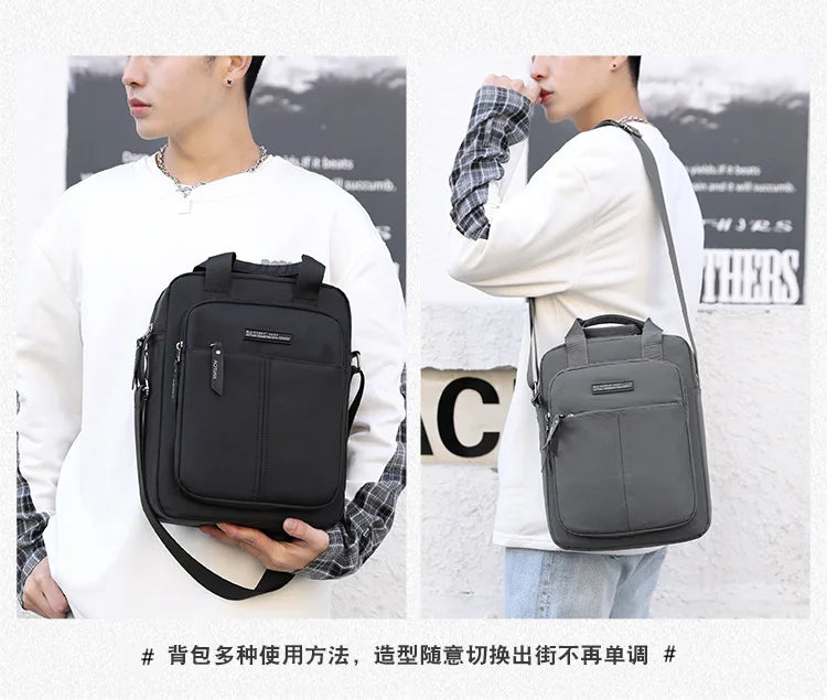 AOTIAN Vertical Men's Casual Shoulder Bag Waterproof Oxford Cloth Business Crossbody Handbag Simple and Fashionable Sling Bag