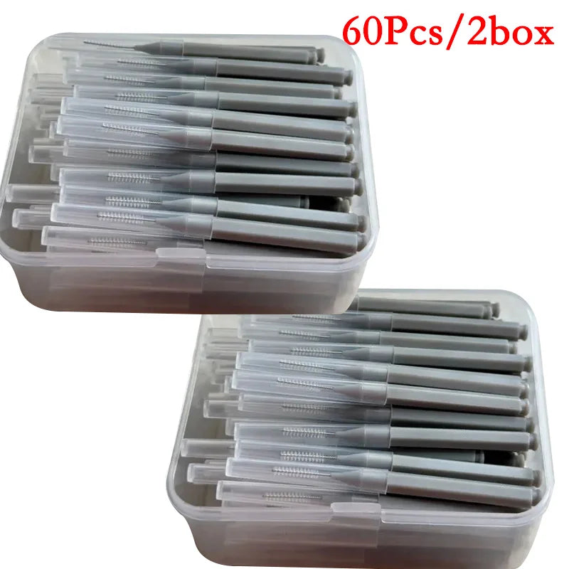 30/60/120Pcs Interdental Brushes Health Care Tooth Escova Interdental Cleaners Orthodontic Dental Teeth Brush Oral Hygiene Tool