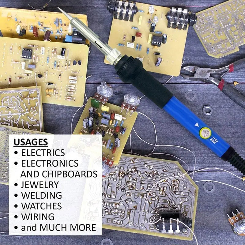 Adjustable Temperature Electric Soldering Iron 110V/220V 60W Solder Iron Professional Tin Welder Heat Pencil Welding Repair Tool