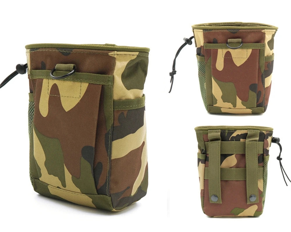 2024 New Outdoor 3-5L Camouflage Molle 600D Nylon Dump Drop Pouch Recycle Waist Pack Ammo Bags Hunting Accessories Bag Pouches