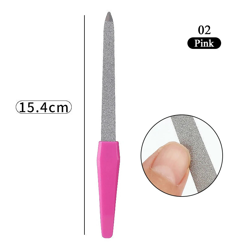 1pcs Double-ended Stainless Steel Cuticle Pusher Dead Skin Push Remover For Pedicure Manicure Nail Art Cleaner Care Tool