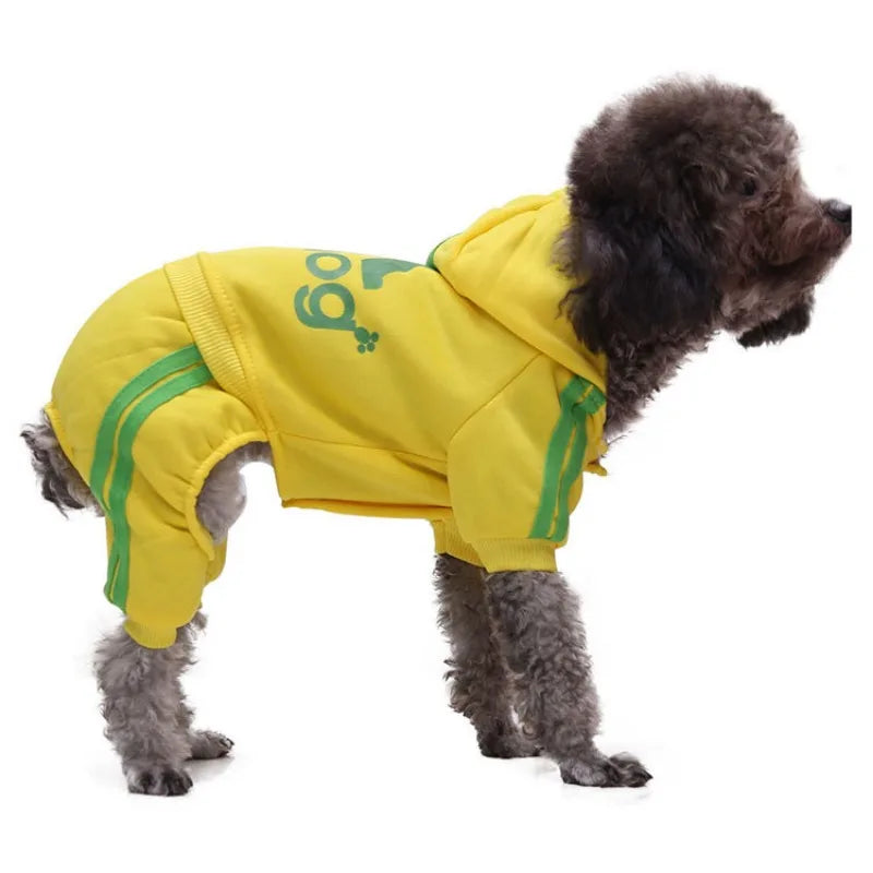 Autumn Winter Dog Clothes Adidog Jumpsuit Warm Puppy Pet Clothes Dog Hoodies Sweatshirt Yorkie French Bulldog Clothing Dog