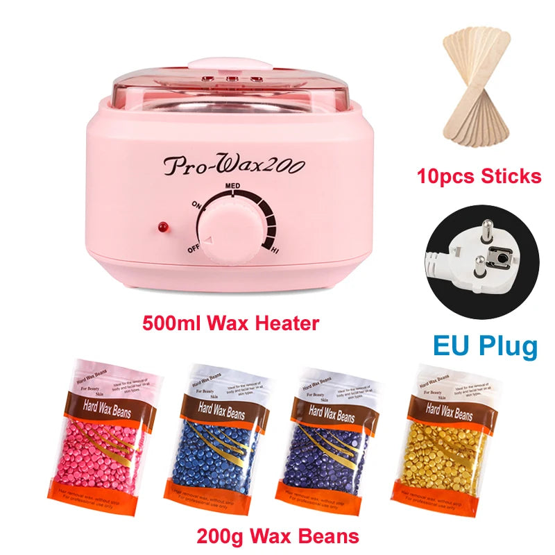 200ml-500ml Wax Heater Warmer Hair Removal Machine For Hand Foot Body SPA Epilator Paraffin Wax Pot +200g Wax Beans+Wood Sticks