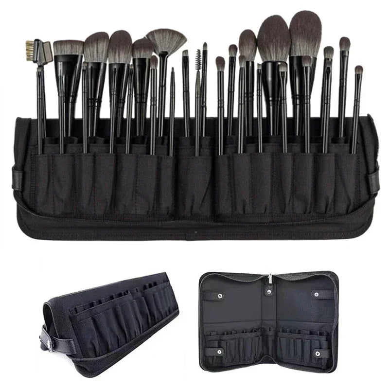 29/23 Holes Foldable Makeup Brush Bag Women Makeup Brush Tools Bag Organizer Travel Powder Cosmetic Sets Toiletry Case Holder