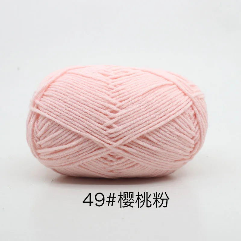 40-50g/Set 4ply Milk Cotton Knitting Yarn Needlework Dyed Lanas For Crochet Craft Sweater Hat Dolls At Low Price