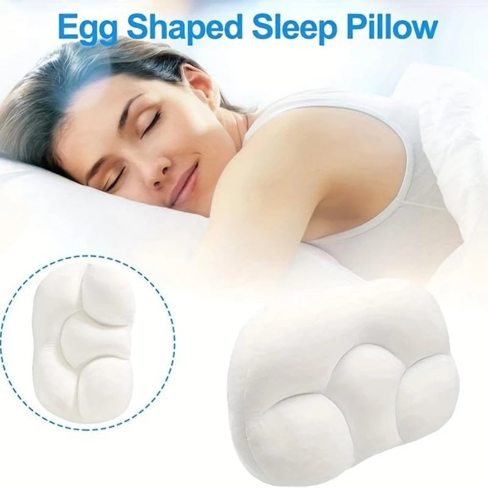 1Pcs All-round Sleep Pillow, Soft Bed Pillow Nursing Pillow 3D Ergonomic Sleeping Egg Shaped Ergonomic Pillows