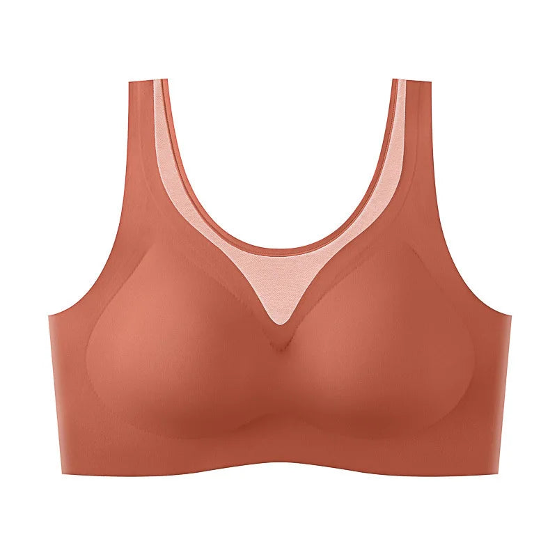 1pcs Women's Bra No Trace Breathable Bra No Steel Ring Breathable Comfortable Large Size Underwear Vest Bralette