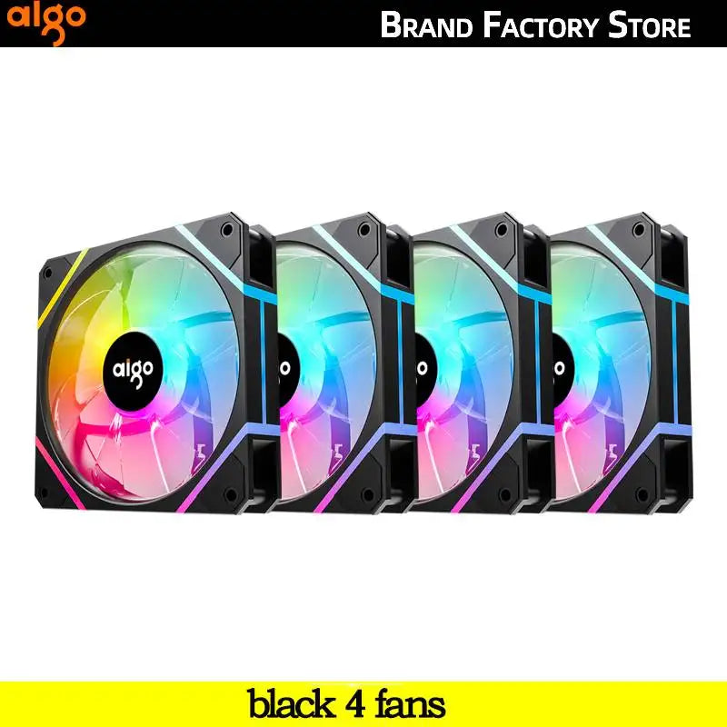 Aigo AM12PRO Rgb Fan Ventoinha PC 120mm Computer Case Fan Kit Water Cooler 4pin PWM CPU Cooling Fans 3pin5v argb 12cm Ventilador