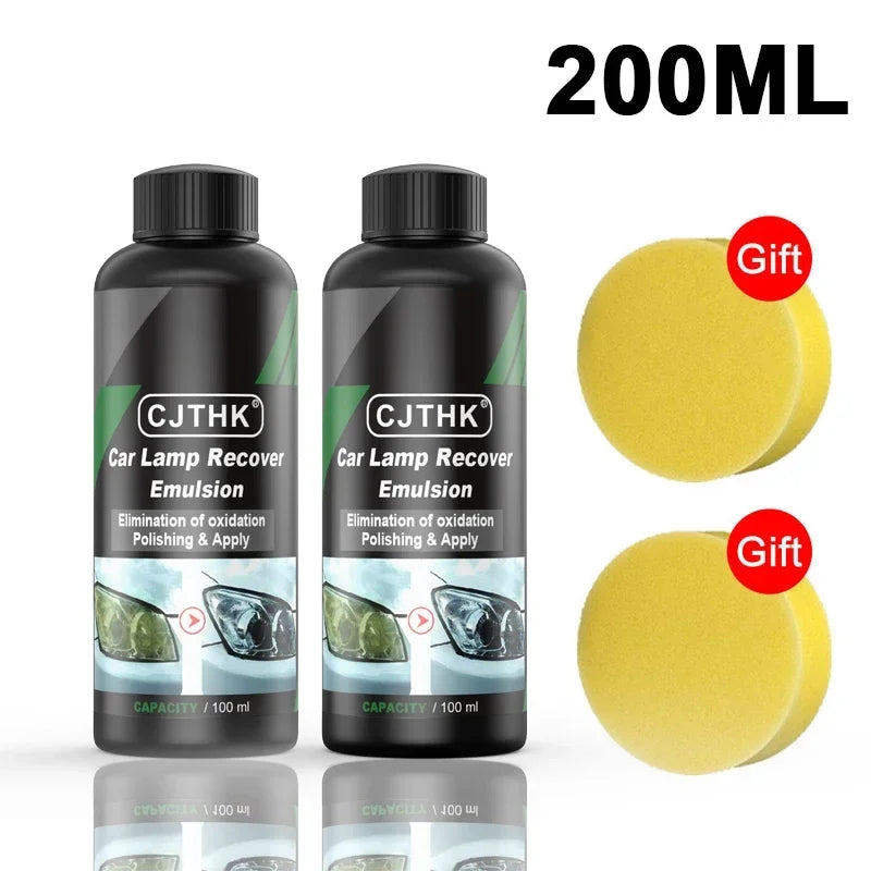 Car Headlight Restoration Polishing Kits Headlamp Scratch Remover Repair Cleaning Paste Remove Oxidation Headlight Polish Liquid