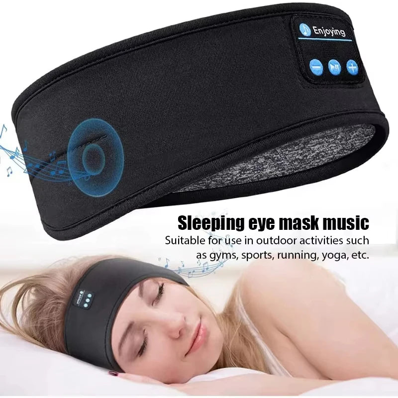 Bluetooth Earphones Sports Sleeping Head Band Elastic Wireless Headphone Eye Mask Wireless Bluetooth Headset Head Band