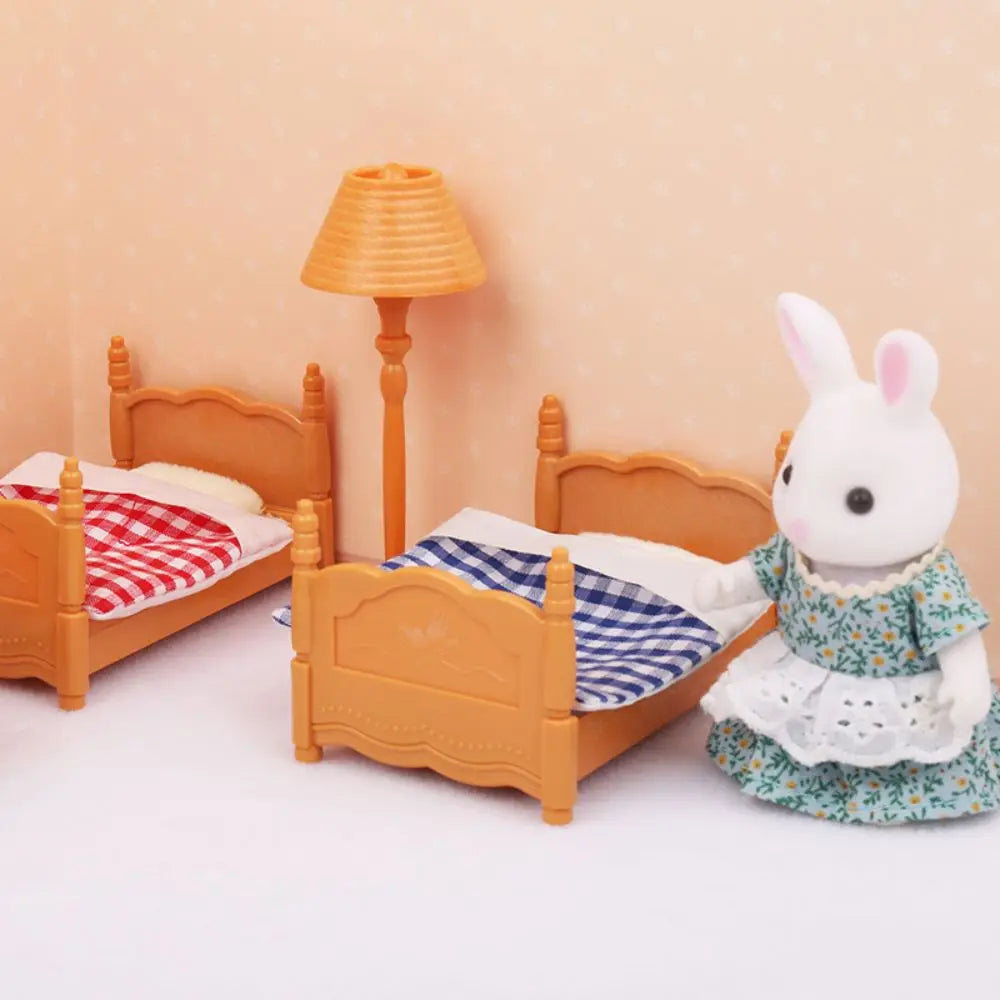 1:12Dollhouse Miniature Furniture Toys Set DIY Forest Family Kids Girls Pretend Play Furniture Toys Gift for Christmas Birthday