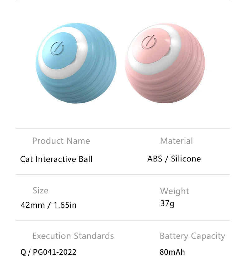 Cat Interactive Ball Smart Cat Toys Indoor Automatic Rolling Magic Ball Electronic Interactive Cat Toy Cat Game Accessories