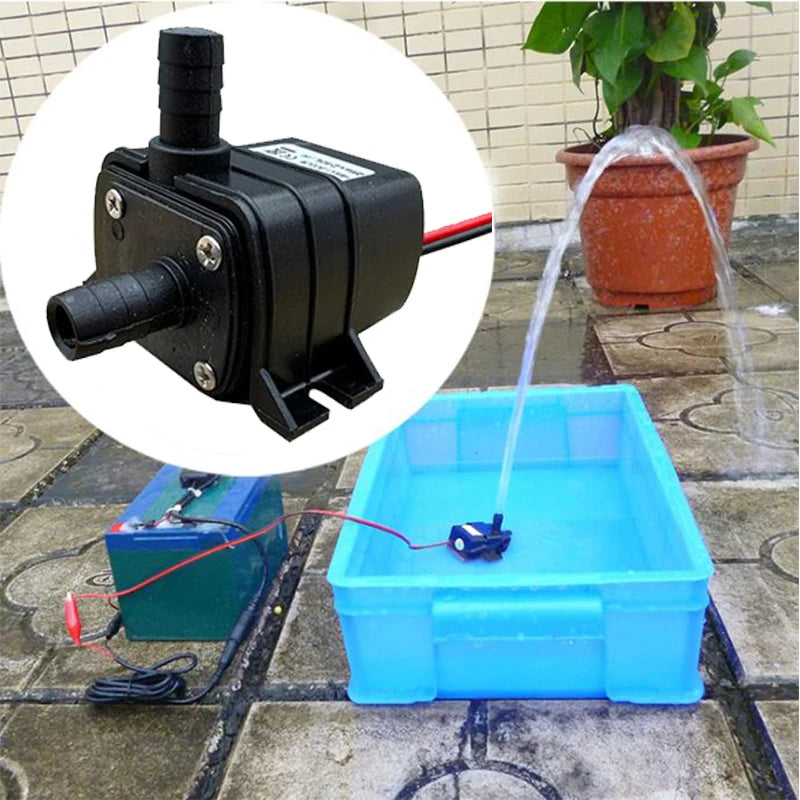 4.8W 5.8W 240L/H Silent Fish Tank Pump DC 12V 24V Solar Brushless Motor Pool Circulating Submersible Pump Water Pump