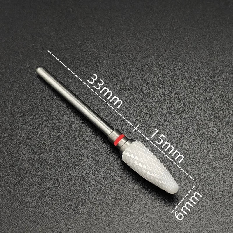 Ceramic Carbide Nail Drill Bit Rotate Burr Milling Nail Cutter Bits Electric Drill Machine For Manicure Pedicure Tools