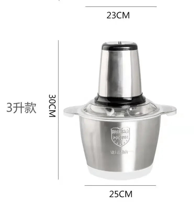 2 Speed Stainless steel Electric Chopper Meat Grinder Mincer Food Processor Slicer Meat Cutter  Food Chopper Electric