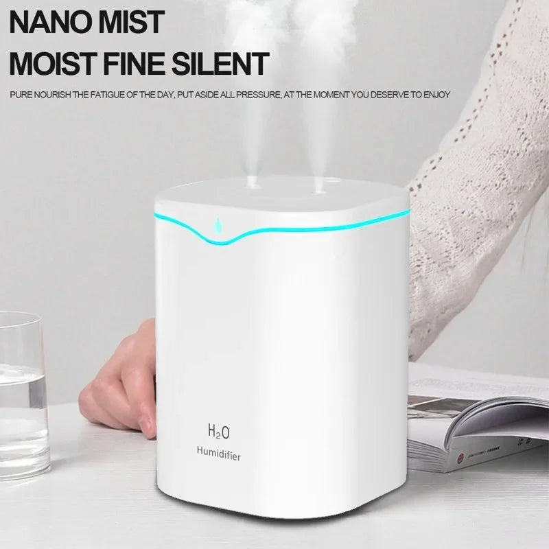 Air Humidifier Double Nozzle 2L Home Quiet Diffuser Color LED Ultrasonic Aromatherapy Difusor ml Cute humidifier Difusor Smell