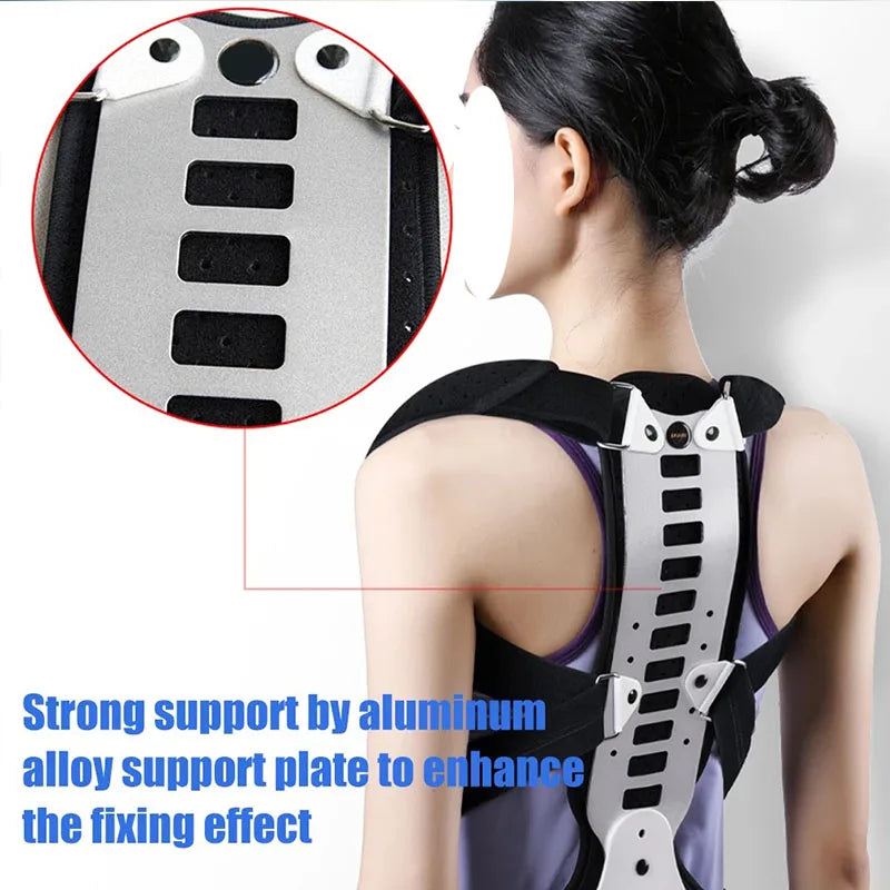 Adjust Shoulder Waist Lumbar Spine Support Aluminum Plate Humpback Correction Belt-Bad Posture Corrector Back Support Orthosis