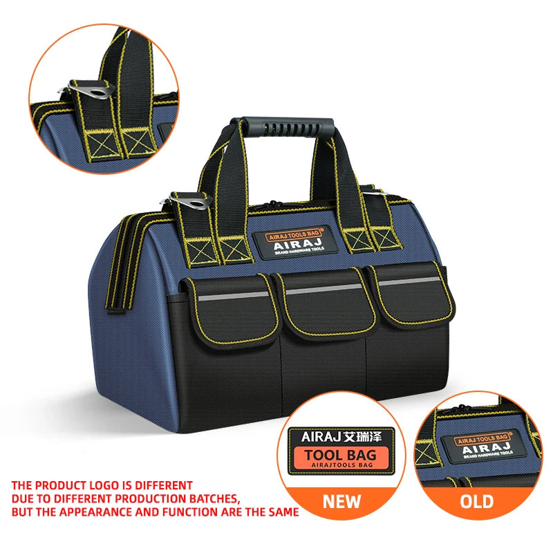 AIRAJ Multifunctional Tool Bags 1680D Oxford Cloth Electrician Bags Waterproof and Wear-Resistant High Capacity Storage Bags