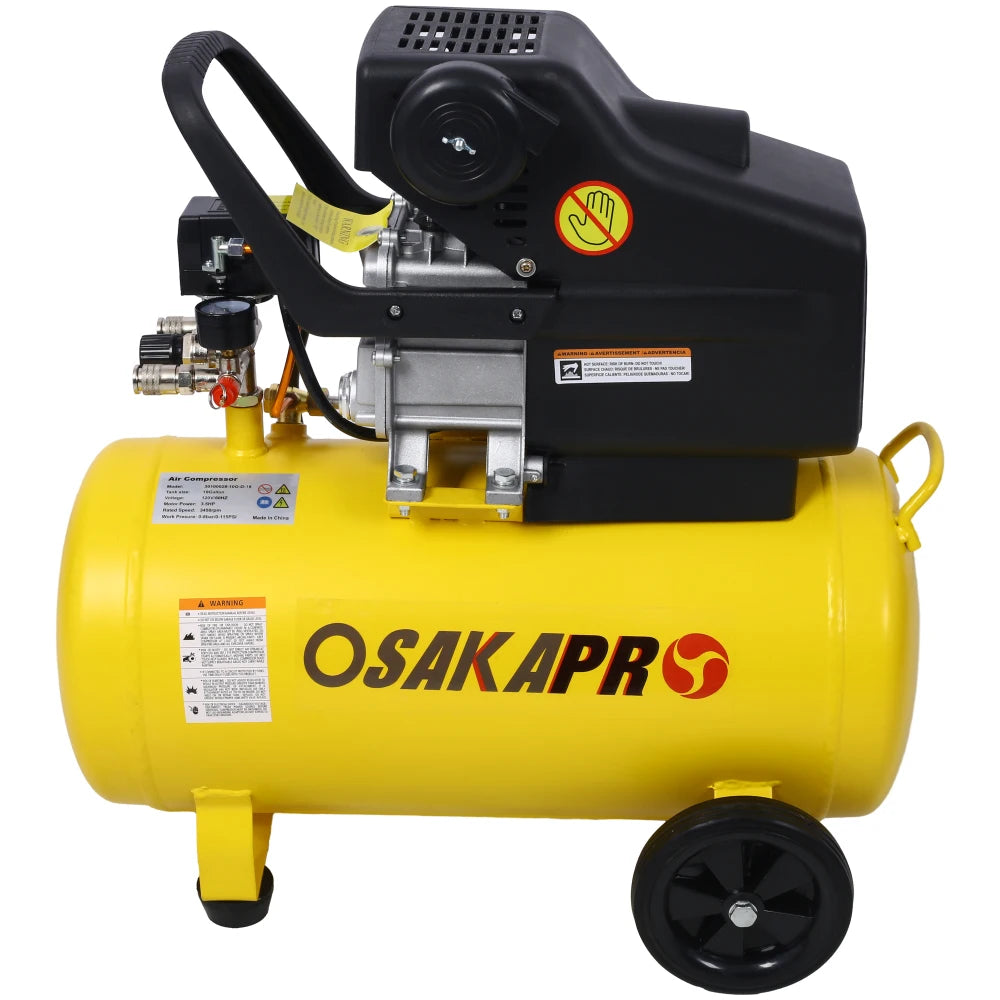 4.5HP 3.5HP Portable 13 Gallons Oil-Lubricated Air Compressor Tank Ultra Quiet Horizontal Tank Adjustable Pressure