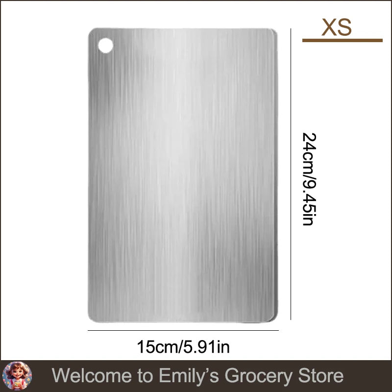 Antibacterial and Mildew-proof 304Stainless Steel Double-sided Food-grade Fruit Cutting Board Suitable for Various Cooking Tasks