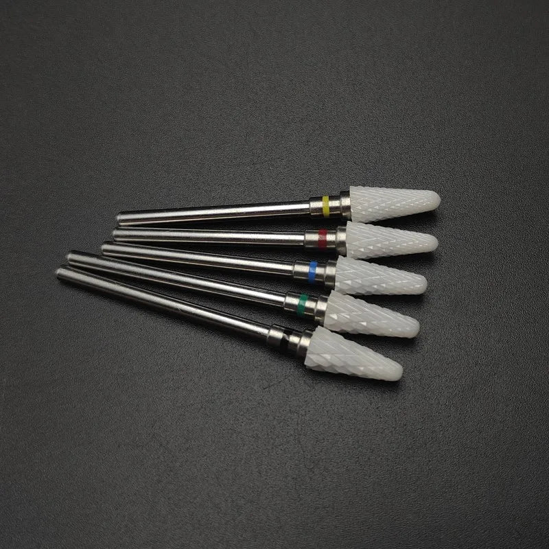 Ceramic Carbide Nail Drill Bit Rotate Burr Milling Nail Cutter Bits Electric Drill Machine For Manicure Pedicure Tools